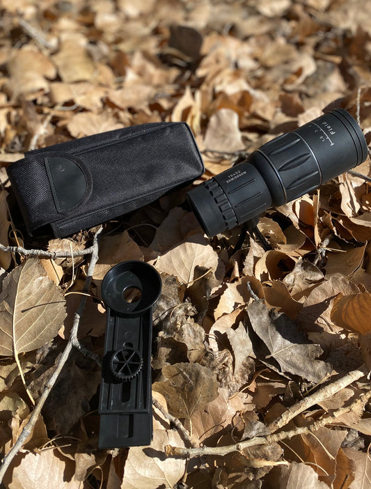 Dual Focus 16x52 Monocular Spotting Scope With Universal Phone Mount