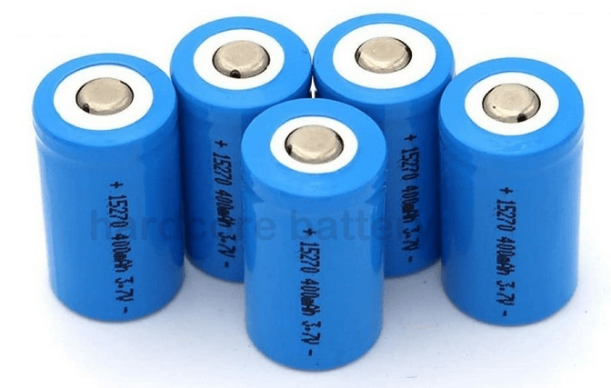 2 Pack 15270 ICR15270 400mAh 3.7V Lithium Batteries