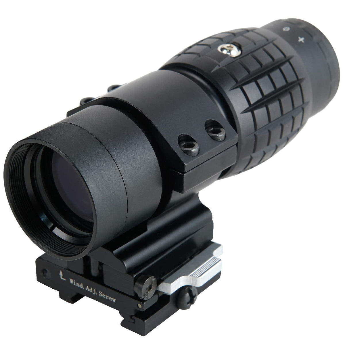 BBRAND 3X MAGNIFIER FLIP TO SIDE SCOPE 3X30MM RIFLE MAGNIFIER WITH QD MOUNT AND LEN COVERS - OPTICREV