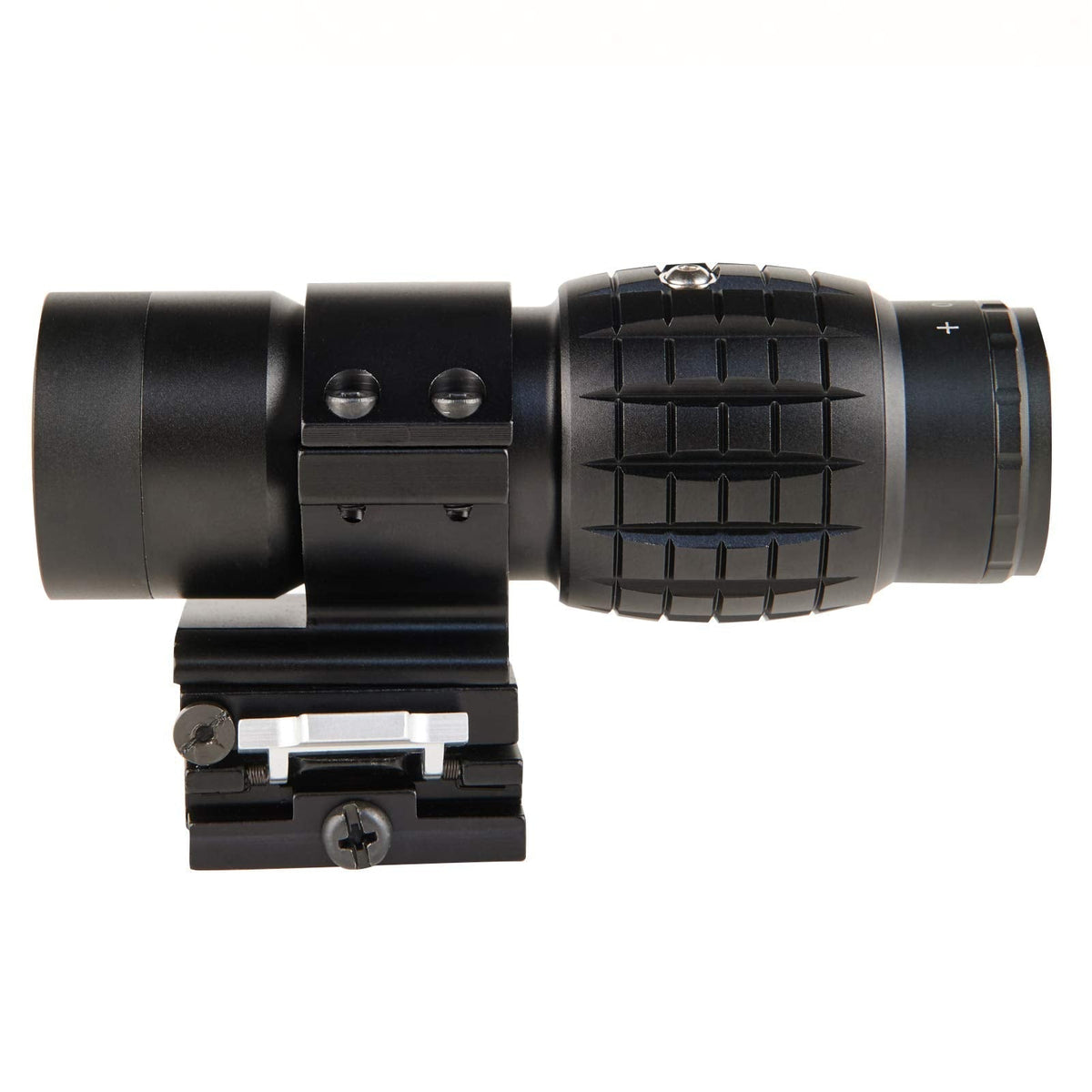 BBRAND 3X MAGNIFIER FLIP TO SIDE SCOPE 3X30MM RIFLE MAGNIFIER WITH QD MOUNT AND LEN COVERS - OPTICREV