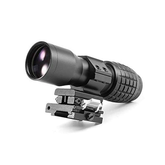 BBRAND 4X MAGNIFIER SCOPE SIGHT WITH FLIP TO SIDE 20MM MOUNT PICATINNY WEAVER RAIL, QUICK DETACH FTS SUITABLE FOR REFLECTION AND HOLOGRAPHIC SIGHT - OPTICREV