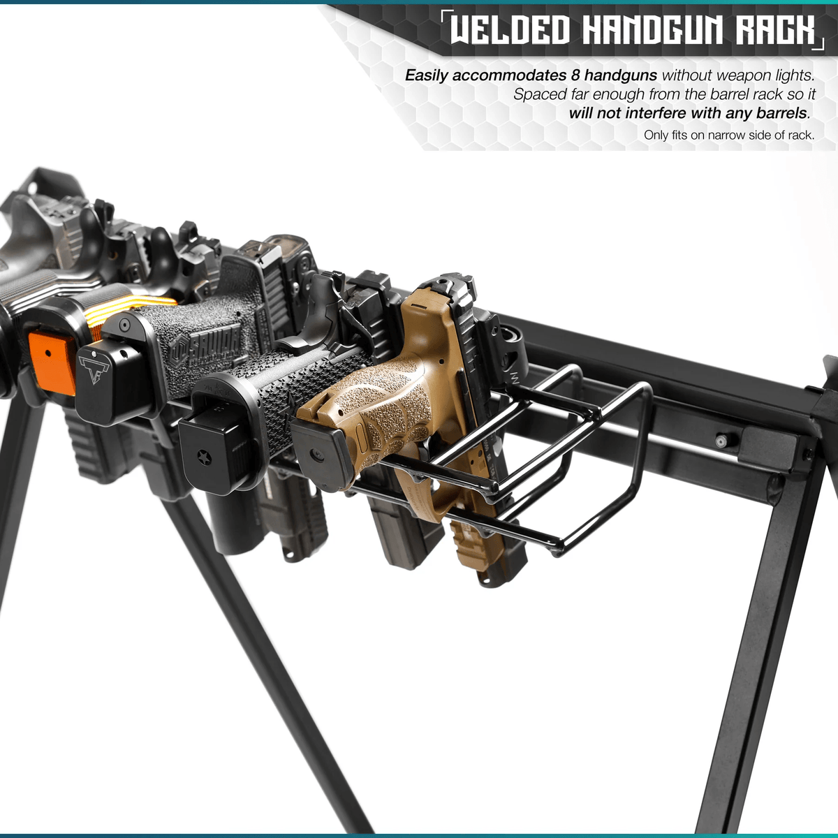 Pistol Rack Attachment for Shorty Rack of 9