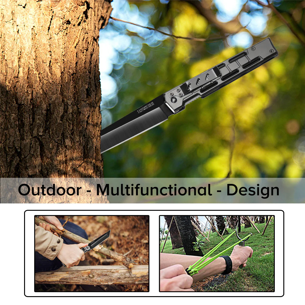 Folding Knife with Slingshot Outdoor Knife EDC Knife
