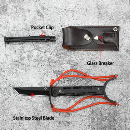 Folding Knife with Slingshot Outdoor Knife EDC Knife
