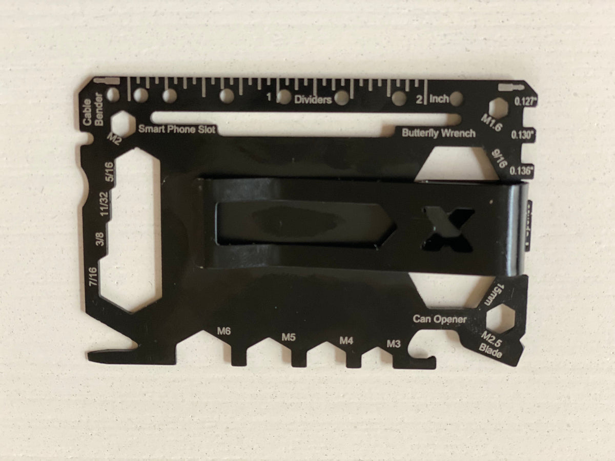 Multi Purpose Survival Pocket Tool - 43 in 1 - Credit Card Wallet Size