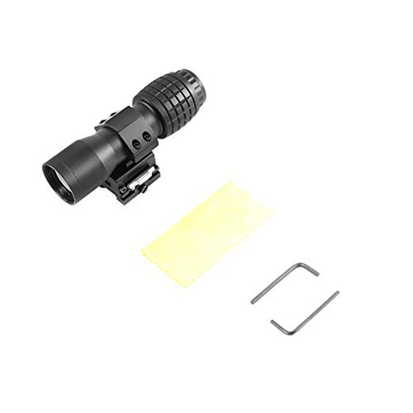 ‎BBRAND 4X MAGNIFIER SCOPE SIGHT WITH FLIP TO SIDE 20MM MOUNT PICATINNY WEAVER RAIL, QUICK DETACH FTS SUITABLE FOR REFLECTION AND HOLOGRAPHIC SIGHT - OPTICREV