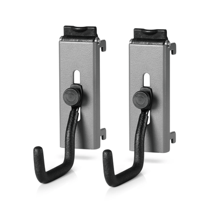 Wall Rack System - Adjustable J-Hooks (2 Pack, 2 Sizes)