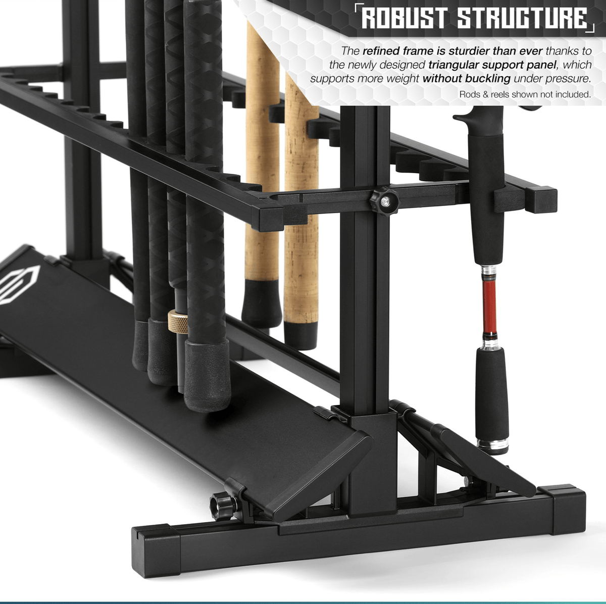 Fishing Pole Aluminum Rack (3 Sizes)