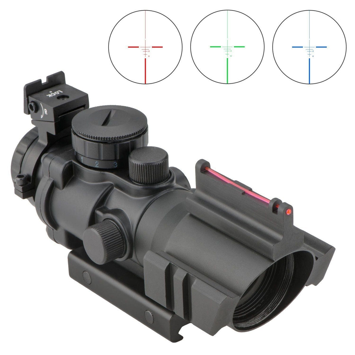 Compact 4x32 Scope with Fiber Optic Front Sight
